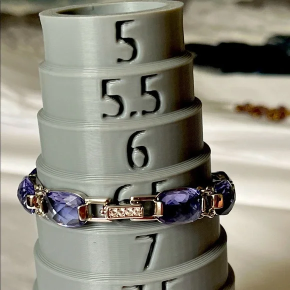 Swarovski Purple Crystal Bracelet Size 6.5 - Picture 5 of 11